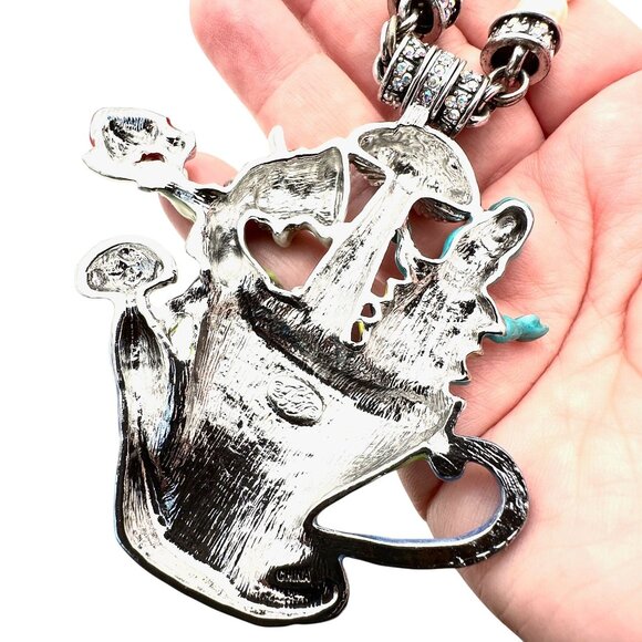 Kirks Folly Womens Necklace Crystal Magnetic Enhancer Wonderland Tea Party - Picture 4 of 4